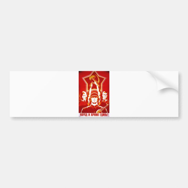 Autocollant De Voiture Affiches de propagande d'Union Soviétique de (Devant)