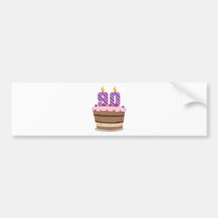 Autocollant De Voiture Âge 90 sur le gâteau d'anniversaire