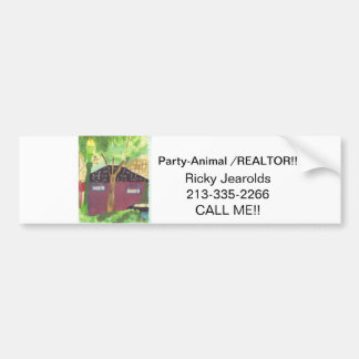 Autocollant De Voiture Agent immobilier Bumpersticker de fêtard !