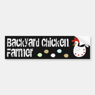 Autocollant De Voiture Agriculteur de poulet de jardin