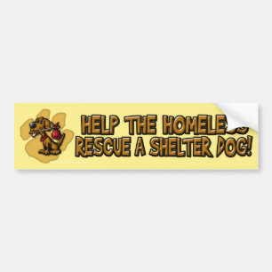 Autocollant De Voiture Aidez le bumpersticker sans abri