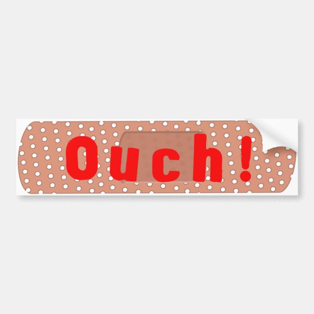 Autocollant De Voiture Aïe ! Bandage Bumpersticker (Devant)