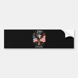Autocollant De Voiture Aigle et Drapeau 250 Ans d'Amérique 1776-2026