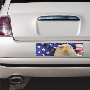 Autocollant De Voiture Aigle et drapeau américains