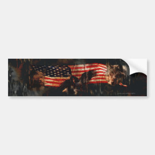 Autocollant De Voiture Aigles, Ours, Loup, Drapeau américain Patriotique