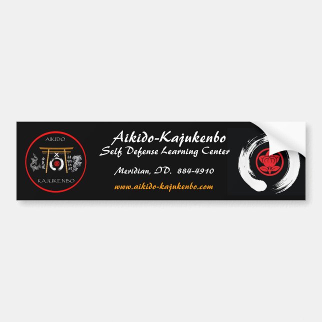 Autocollant De Voiture Aikido-Kajukenbo 2 (Devant)