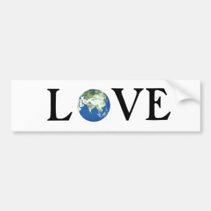 AUTOCOLLANT DE VOITURE AIME LA TERRE