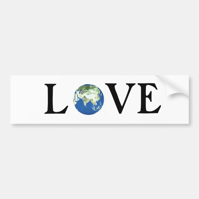 AUTOCOLLANT DE VOITURE AIME LA TERRE (Devant)