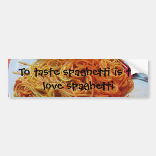Autocollant De Voiture Aimer les spaghettis