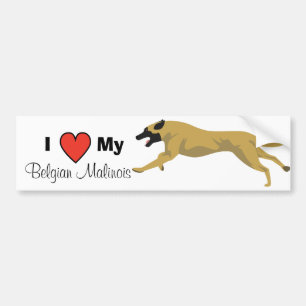 Autocollant De Voiture Aimez mon Malinois