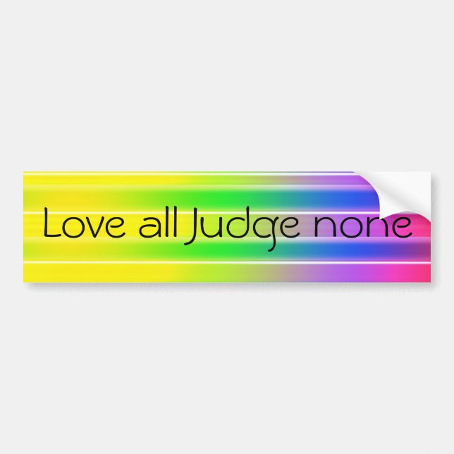 Autocollant De Voiture Aimez tout Juge nul (Devant)