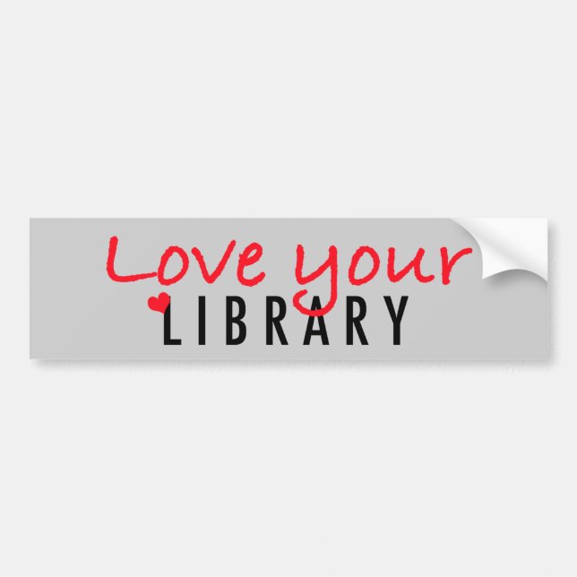 Autocollant De Voiture Aimez votre bibliothèque (Devant)