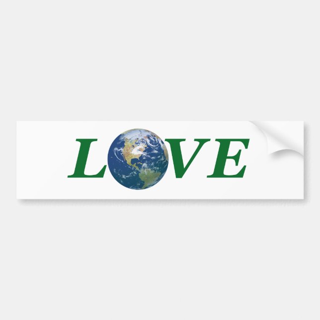 Autocollant De Voiture Aimez votre terre (Devant)