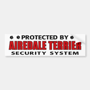 Autocollant De Voiture Airedale Terrier Security