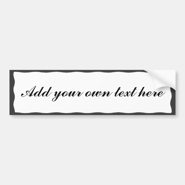 AUTOCOLLANT DE VOITURE AJOUTER VOTRE TEXTE ICI-BUMPER STICKER (Devant)