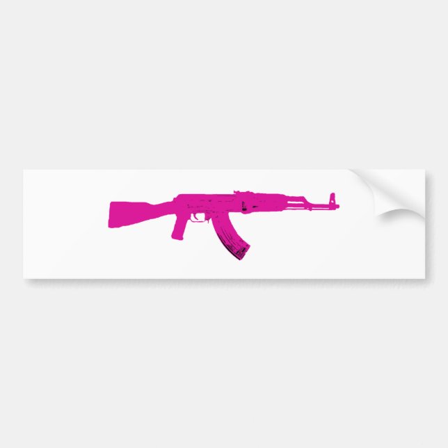 Autocollant De Voiture AK-47 rose (Devant)
