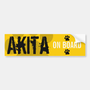Autocollant De Voiture Akita à bord