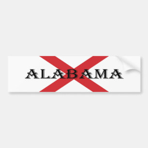 Autocollant De Voiture Alabama et drapeau bleu