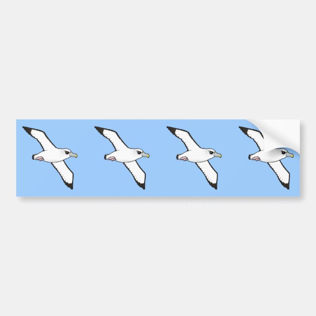 Autocollant De Voiture Albatros timide de Birdorable en vol (Devant)