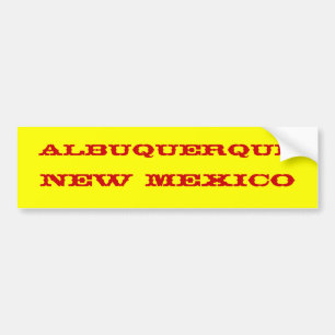 AUTOCOLLANT DE VOITURE ALBUQUERQUE, NOUVEAU MEXIQUE