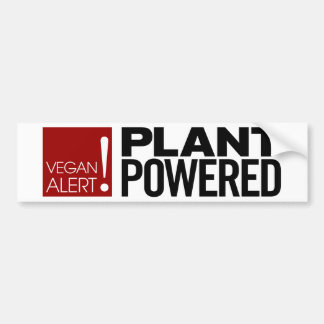 Autocollant De Voiture Alerte de végétalien ! Adhésif pour pare-chocs