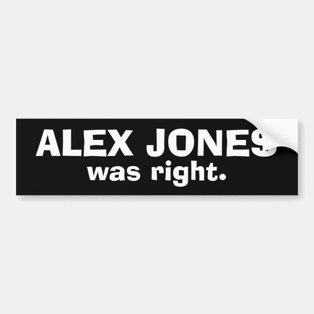 Autocollant De Voiture Alex Jones a raison (Devant)