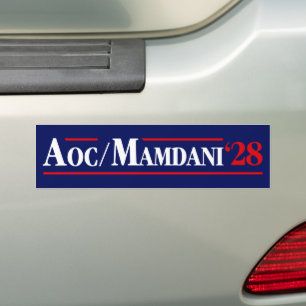 Autocollant De Voiture Alexandria Ocasio-Cortez AOC Zohran Mamdani 2028