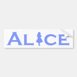 Autocollant De Voiture Alice dans le bleu du pays des merveilles