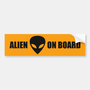 Autocollant De Voiture Alien à bord