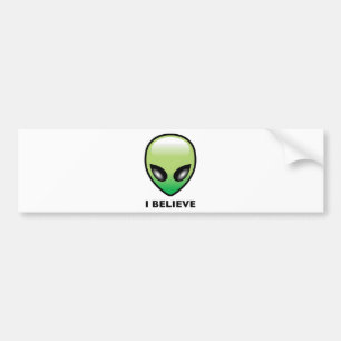 Autocollant De Voiture Alien : Je crois