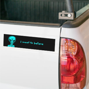 Autocollant De Voiture Alien, je veux croire