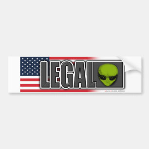 AUTOCOLLANT DE VOITURE ALIEN JURIDIQUE