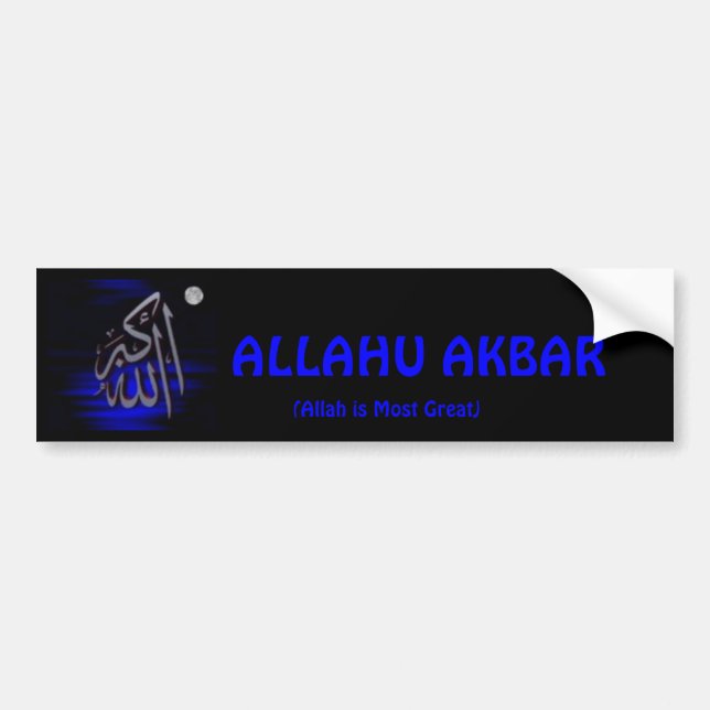 Autocollant De Voiture ALLAHU AKBAR adhésif pour pare-chocs (Devant)