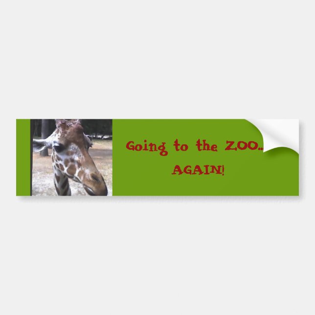Autocollant De Voiture Allant au ZOO…, ENCORE ! (Devant)