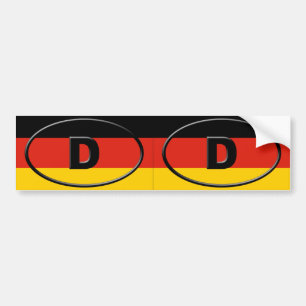 Autocollant De Voiture Allemagne - Deutschland - ovale européen