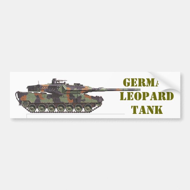 AUTOCOLLANT DE VOITURE ALLEMAND LEOPARD TANK. (Devant)