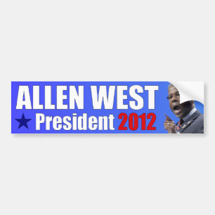 Autocollant De Voiture Allen occidental pour le président - 2012