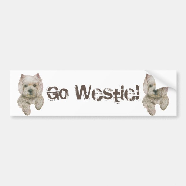 Autocollant De Voiture Aller à Westie (Devant)