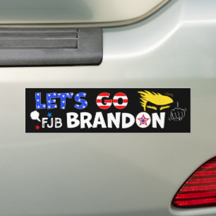 AUTOCOLLANT DE VOITURE ALLONS BRANDON AVEC TRUMP