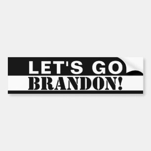 Autocollant De Voiture "Allons Brandon !" Noir et blanc