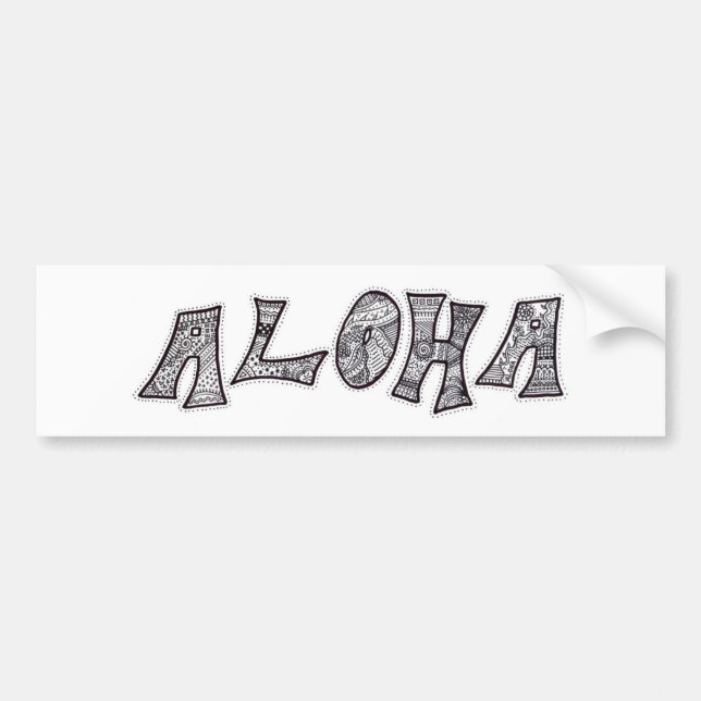 Autocollant De Voiture Aloha adhésif pour pare-chocs (Devant)