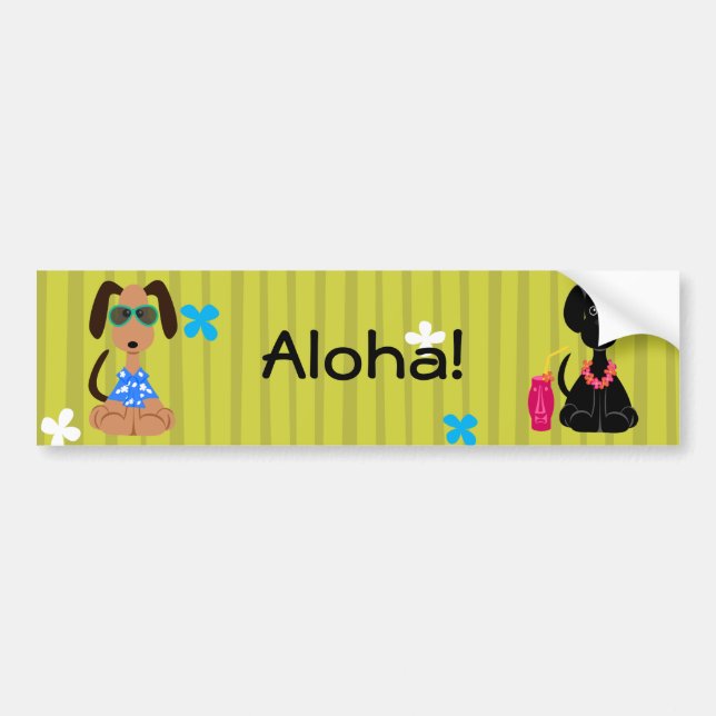 Autocollant De Voiture Aloha adhésif pour pare-chocs (Devant)