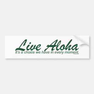 Autocollant De Voiture Aloha conception vivante de paysage