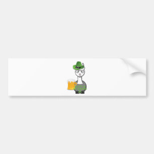 Autocollant De Voiture alpaga Jour de la Saint Patrick heureux