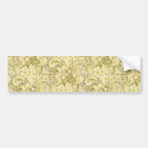 Autocollant De Voiture Alphonse Mucha Pivoines Motif Floral Art Nouveau