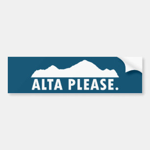 Autocollant De Voiture Alta S'Il Vous Plaît
