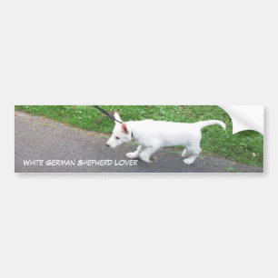 Autocollant De Voiture Amant blanc de berger allemand