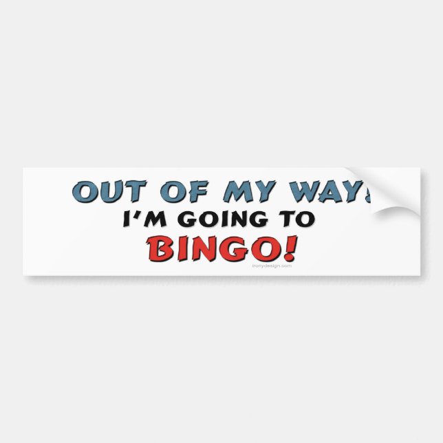 Autocollant De Voiture Amants de bingo-test (Devant)