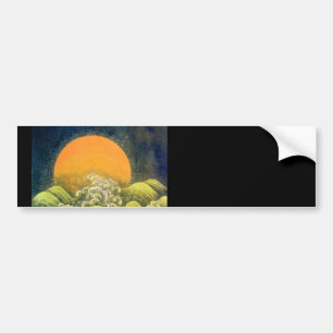 Autocollant De Voiture AMATÉRASU, GODDESS SOLEIL, vert jaune noir