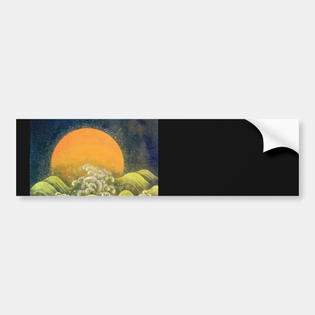 Autocollant De Voiture AMATÉRASU, GODDESS SOLEIL, vert jaune noir (Devant)
